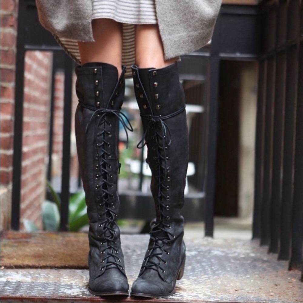Jeffrey Campbell x Free People Joe Lace-Up Boots